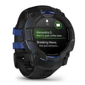 ساعت گارمین Instinct 3 – 50 mm AMOLED Black /Bolt Blue