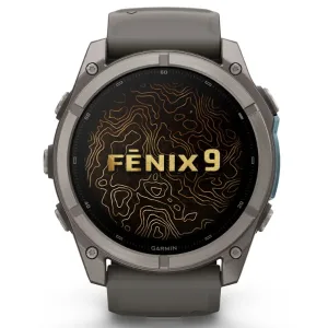 ساعت گارمین Fenix 9 51mm Titanium with Pebble Gray