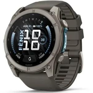 ساعت گارمین Fenix 9 51mm Titanium with Pebble Gray
