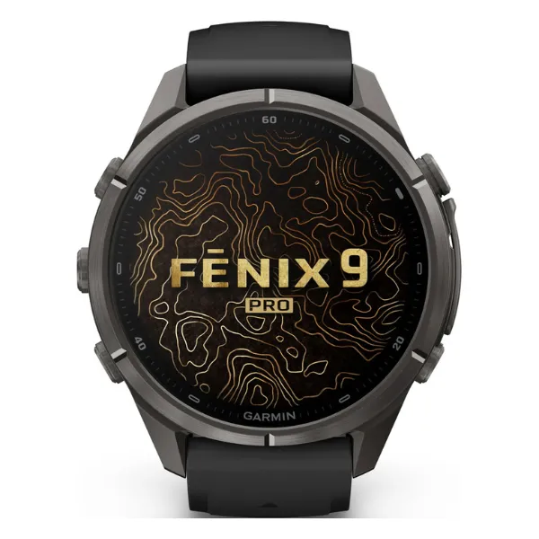 ساعت گارمین Fenix 9 Pro 43mm Carbon Gray DLC Titanium with BlackPebble Gray (3) ساعت گارمین Fenix 9 Pro 43mm Carbon Gray DLC Titanium with BlackPebble Gray
