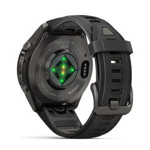 ساعت گارمین Fenix 9 Pro 43mm Carbon Gray DLC Titanium with BlackPebble Gray