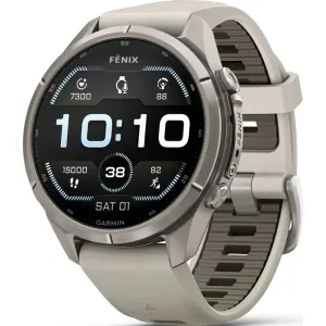 ساعت گارمین Fenix 9 Pro 43mm Titanium with Fog GrayDark Sandstone